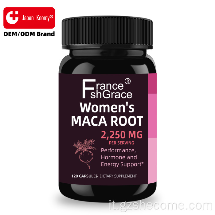 Le capsule di radice di maca di Shecome Women migliorano l'umore energetico